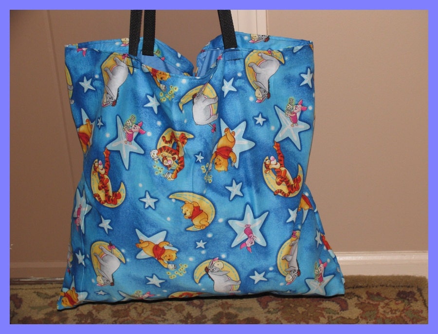Shopping Cart cover, high chair cover, Winnie The Pooh and friends with matching tote bag LAST ONE