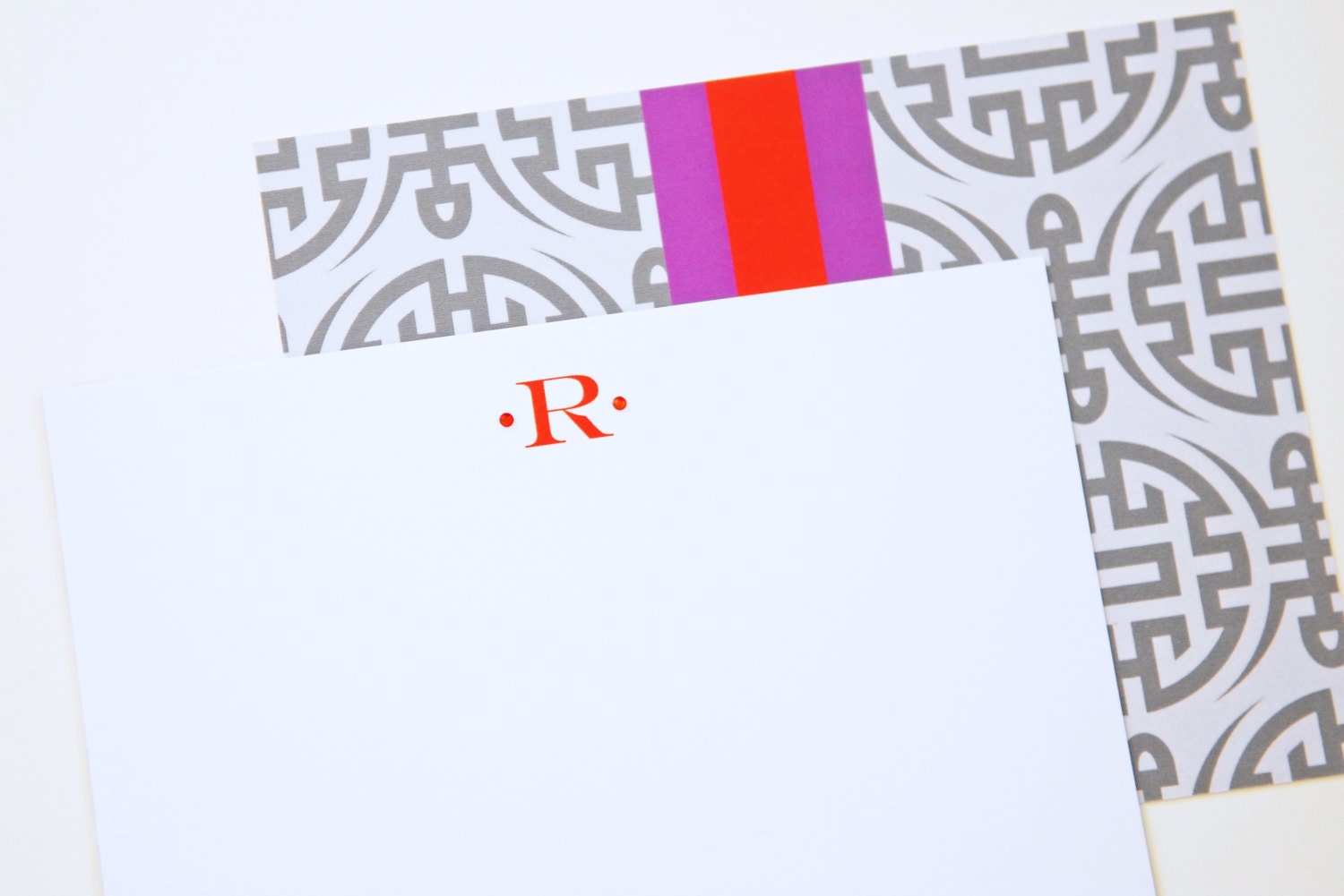 Personalized Notecards - set of 10 - ORIENTAL Collection