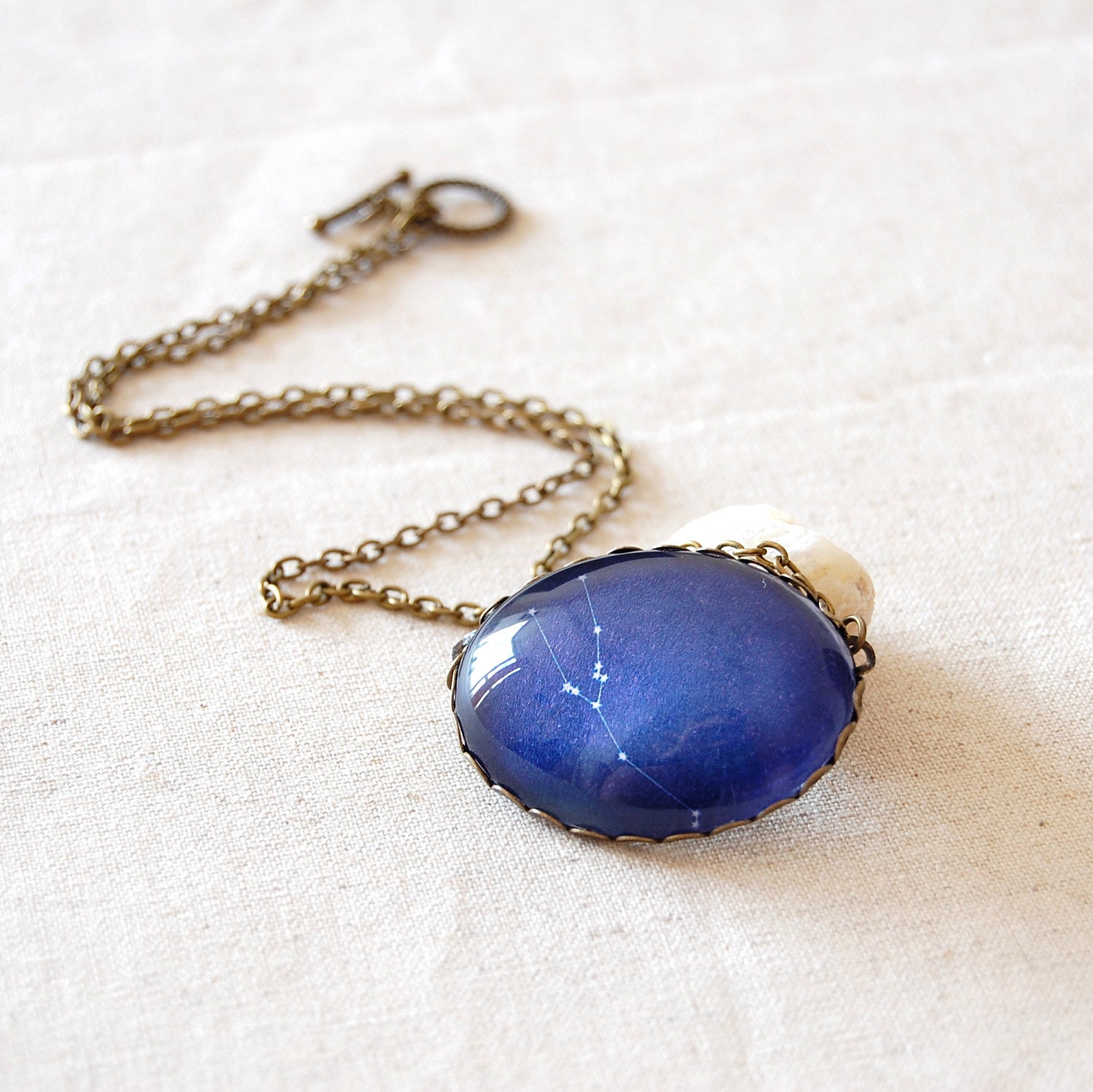 Taurus Constellation Necklace. Taurus Zodiac Jewelry, May Birthday.
