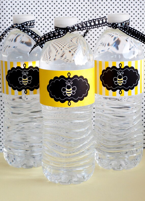 Bee Party PRINTABLE Drink Labels (INSTANT DOWNLOAD) by Love The Day Il_570xn