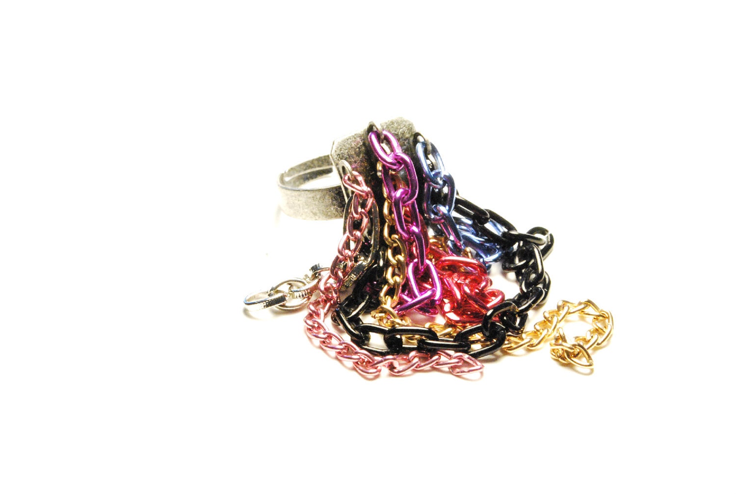 20% OFF -Dangle Multicolored Chain Adjustable Ring