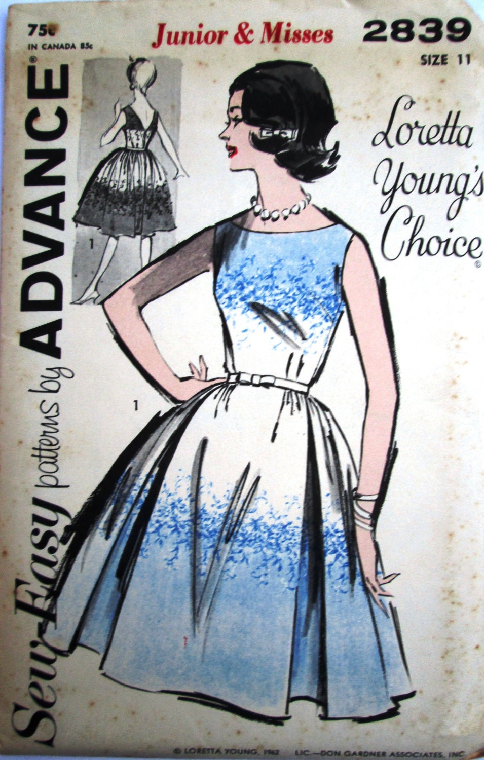Advance 2839 Womens Dress Pattern