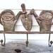Industrial Decor Garden Tool Art  Coat Hook Rack Ornamental Iron Cast Iron