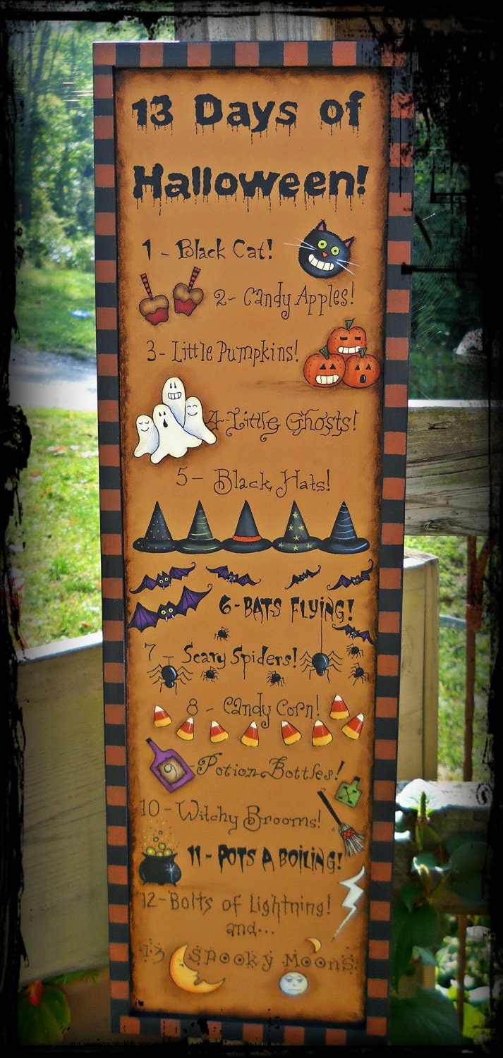 E PATTERN - 13 Days of Halloween - So Fun -NEW -Designed by Terrye French, Painted By Me
