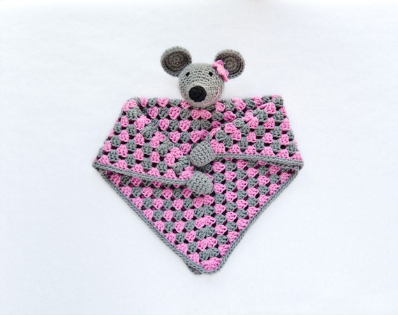 Instant Download - PDF Crochet Pattern - Mouse Security Blanket (Level Easy) - Text instructions and SYMBOL CHART instructions
