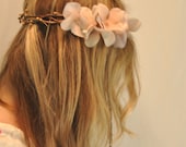 Flower Hair Crown, Bohemian Flower Halo, Woodland Hair