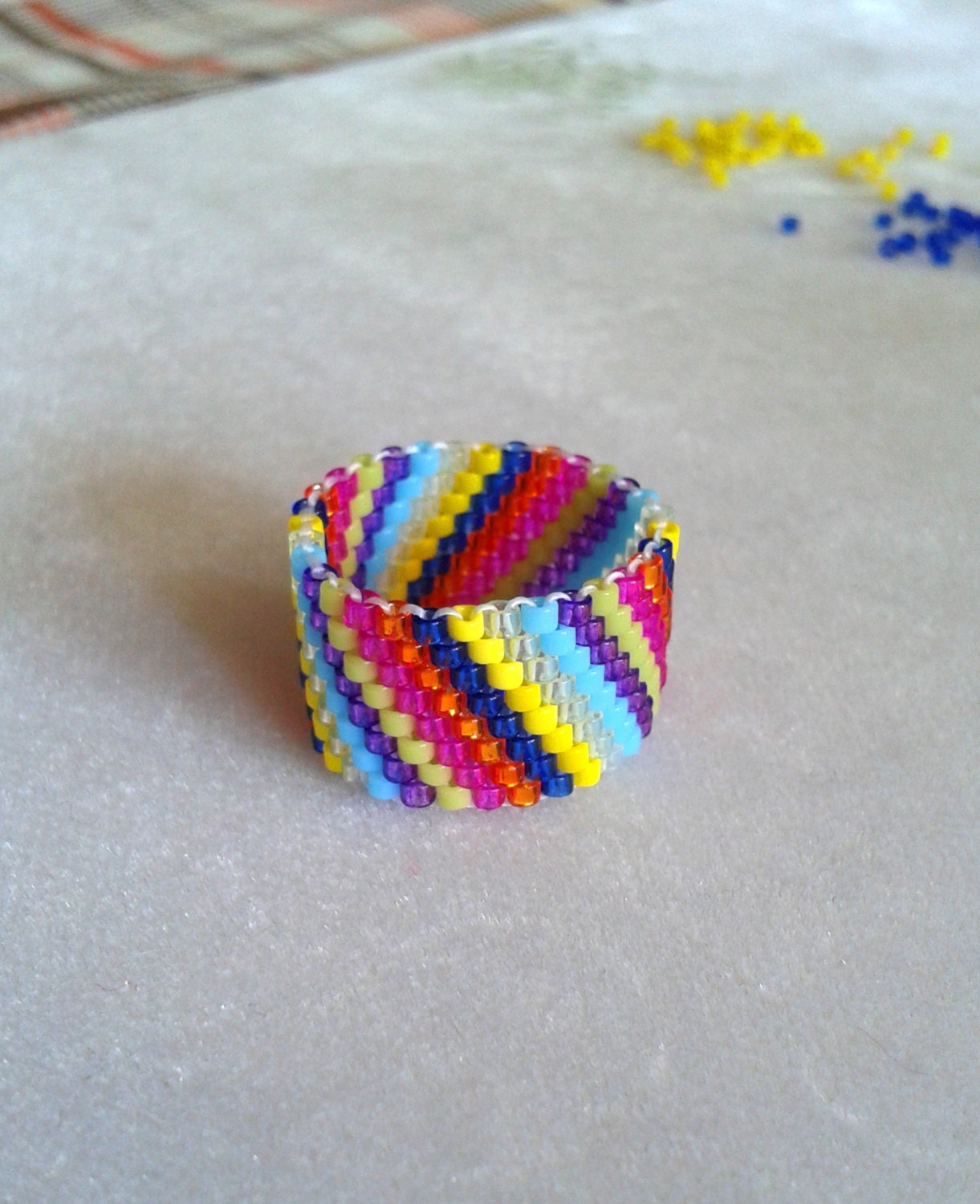 Bead Ring Diagonal Rainbow