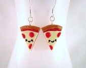 Kawaii Pizza Food Polymer Clay Earrings