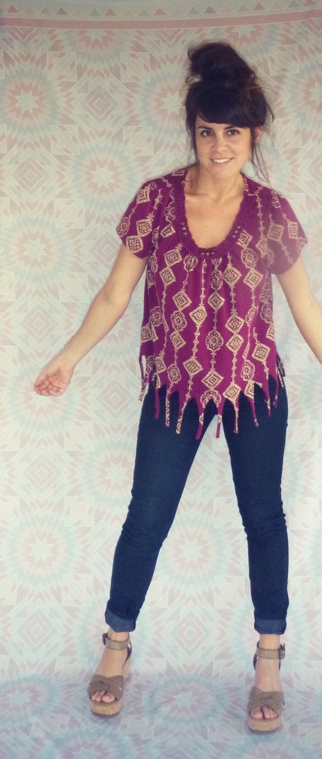 Aztec Fringe Shirt