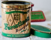 Vintage Candy Tin "Forestines" by Bourges from France 1977 Collectible Storage Decor