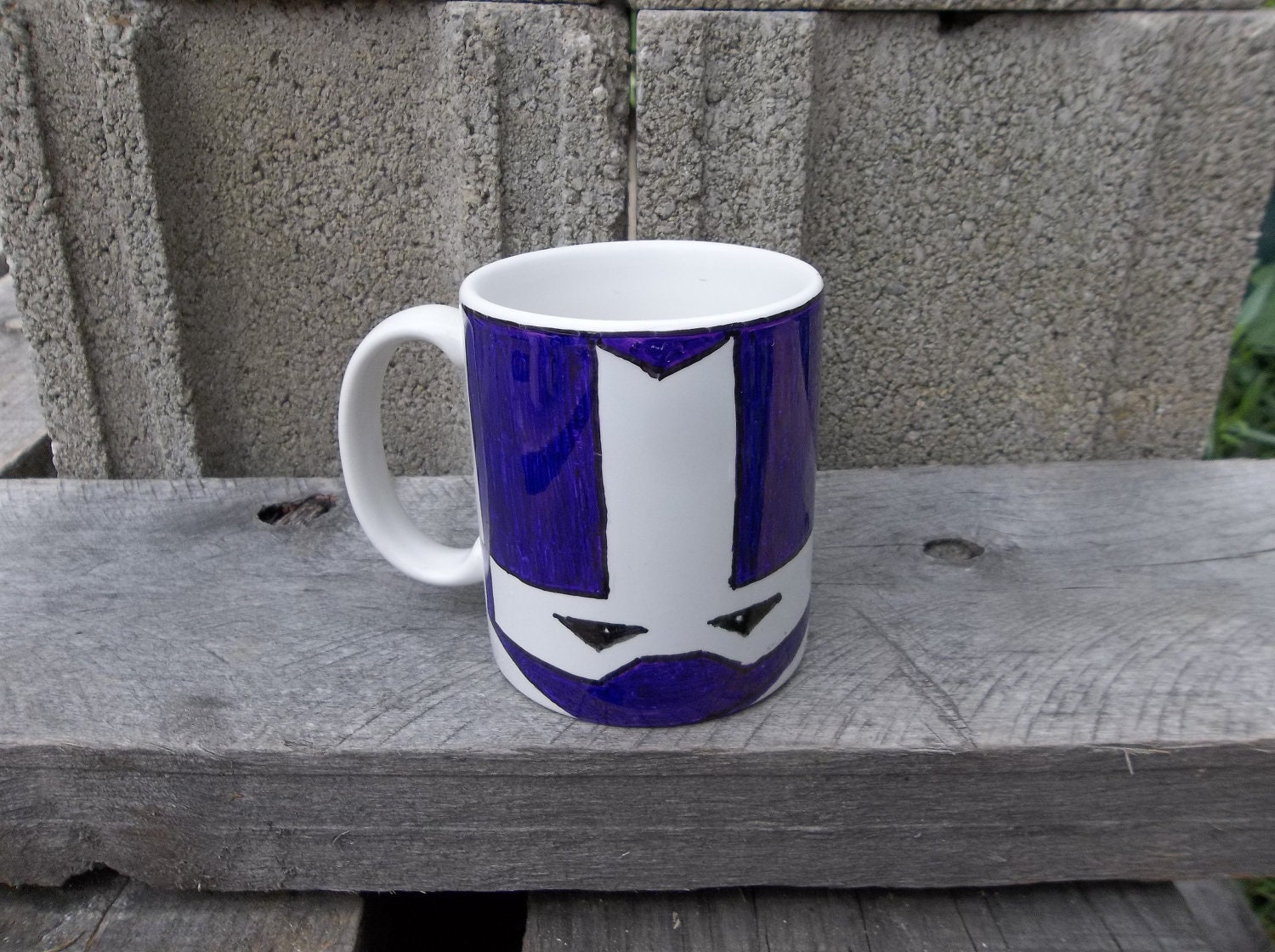 Castle Crashers Hand-Drawn Ceramic Mug, Blacksmith: 8th in a Series of 8