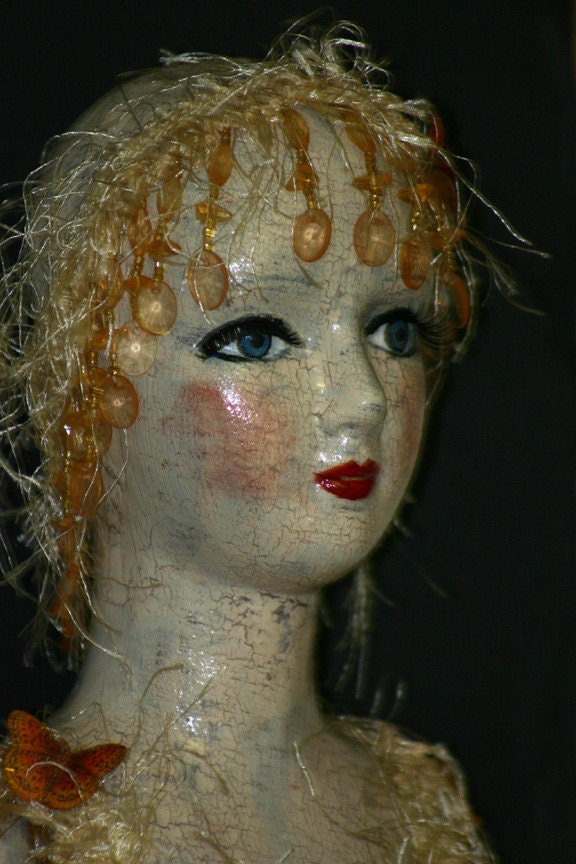 Altered Vintage Doll, Assemblage Art Doll, Inspirational art, Whimsical  Art, Self Affirmation