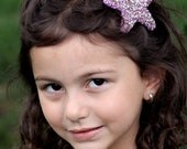 Back To School - Sparkling Starfish Barrette - (Hand Embroidered)