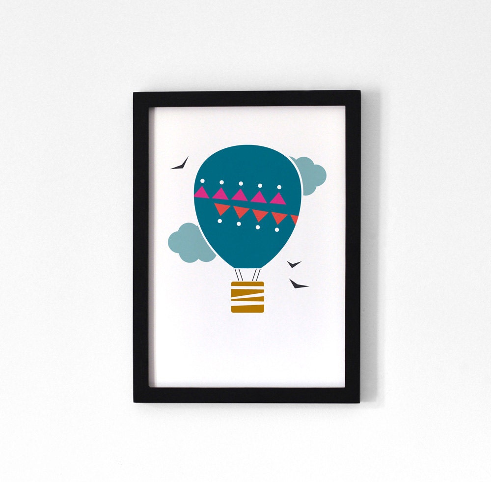 Hot ballon . A4 Print