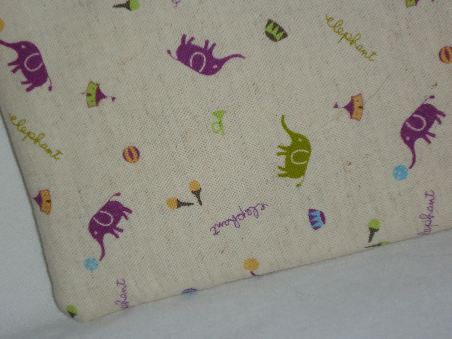 A Day at the Circus Padded Zippered Pouch -- Green (Camera / Cell / Gadget Sleeve)