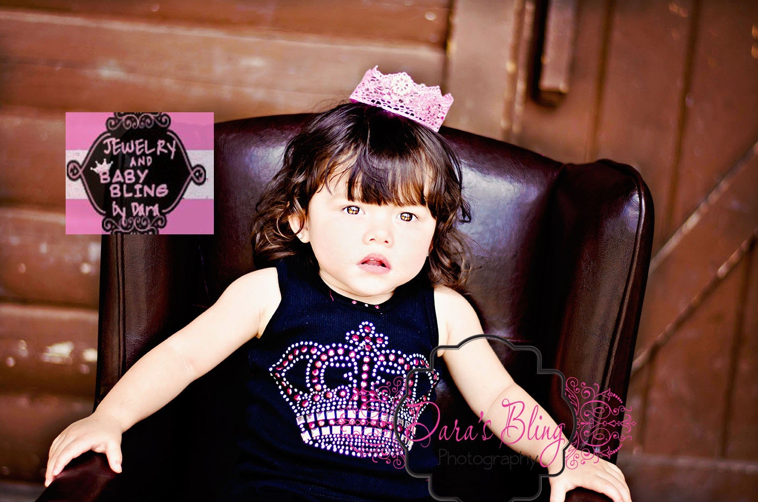 NEW Pink Lace Crown with  Rhinestone gem and  swarovski crystal accents