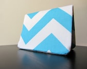 Card Wallet - Turquoise Blue Chevron
