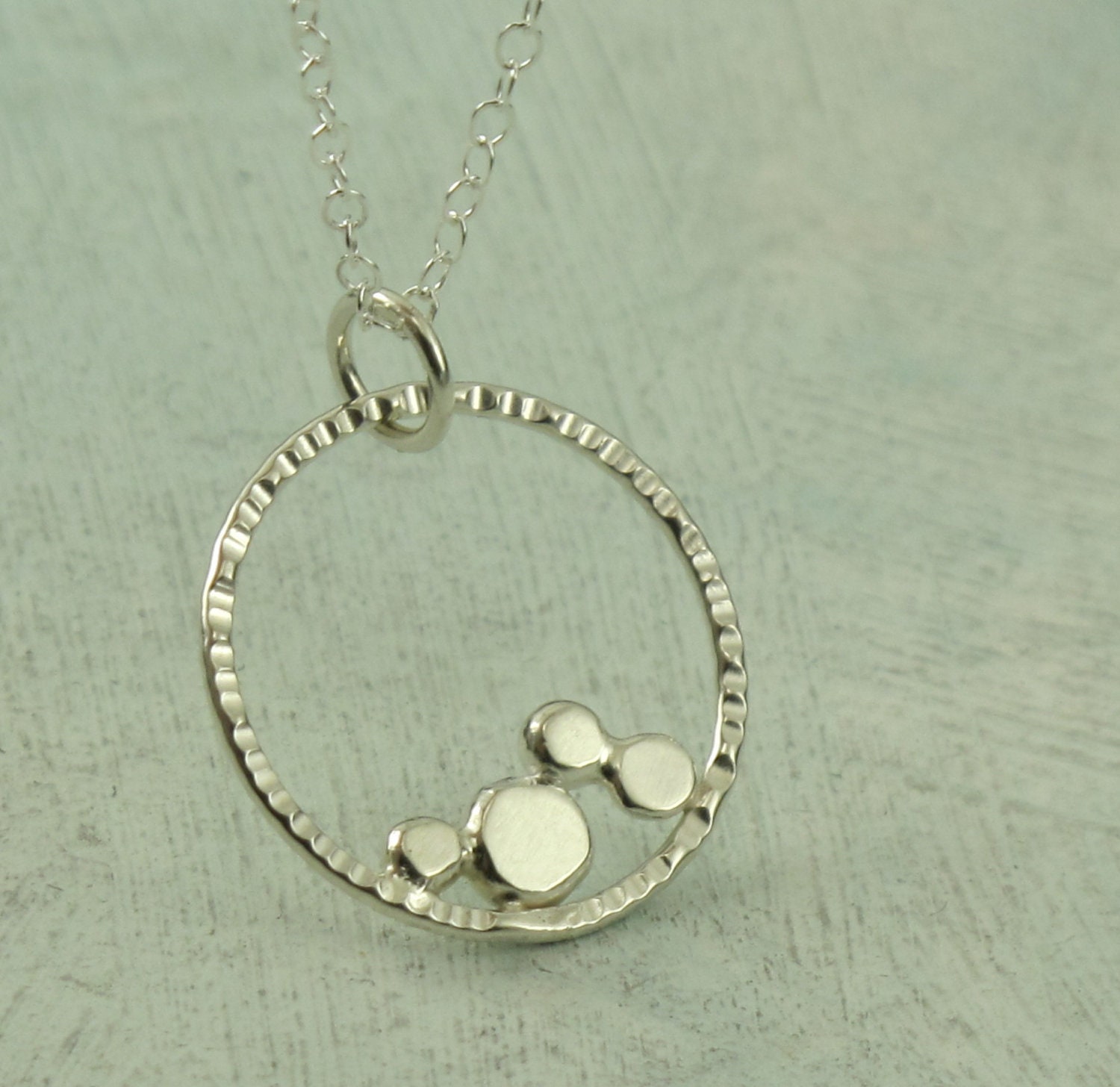 Stepping Stones Necklace -  in sterling silver by Kathryn Riechert