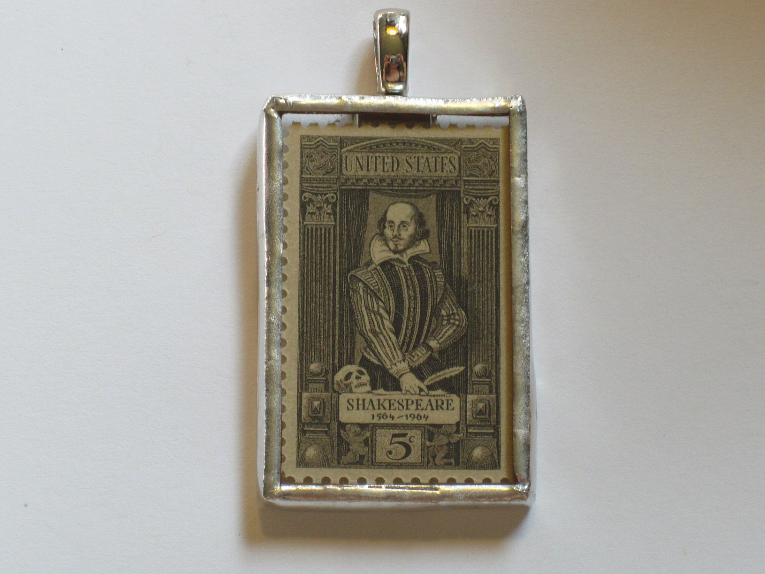 Postage Stamp Pendant - Shakespeare