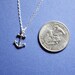 Anchor necklace -  sailor, nautical, Navy, silver charm necklace, unisex necklace