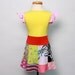 Upcycled Dress Handmade Recycled Twirl Knit dress Repurposed Pieced Tunic Size 2T /3T( Europ. size 122/128)