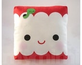 Decorative Pillow, Mini Pillow, Kawaii Print, Toy Pillow - Yummy Apple