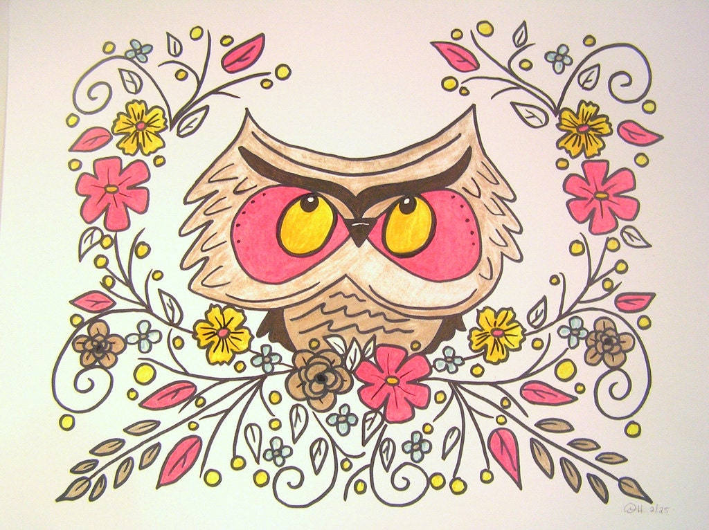 Splendid Owl 11x14 Art Print