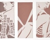Fragments series (1) silkscreen, mixed media on paper