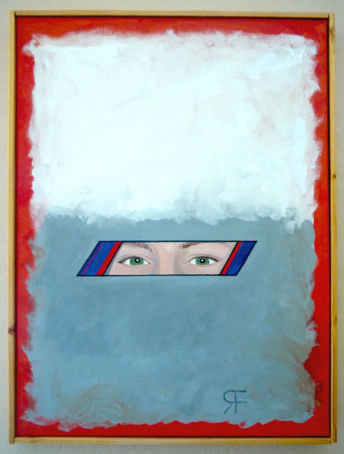 Window Original Painting FREE U.S. SHIPPING