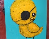 That Chick with the Eyepatch 5 x 7 Original Painting