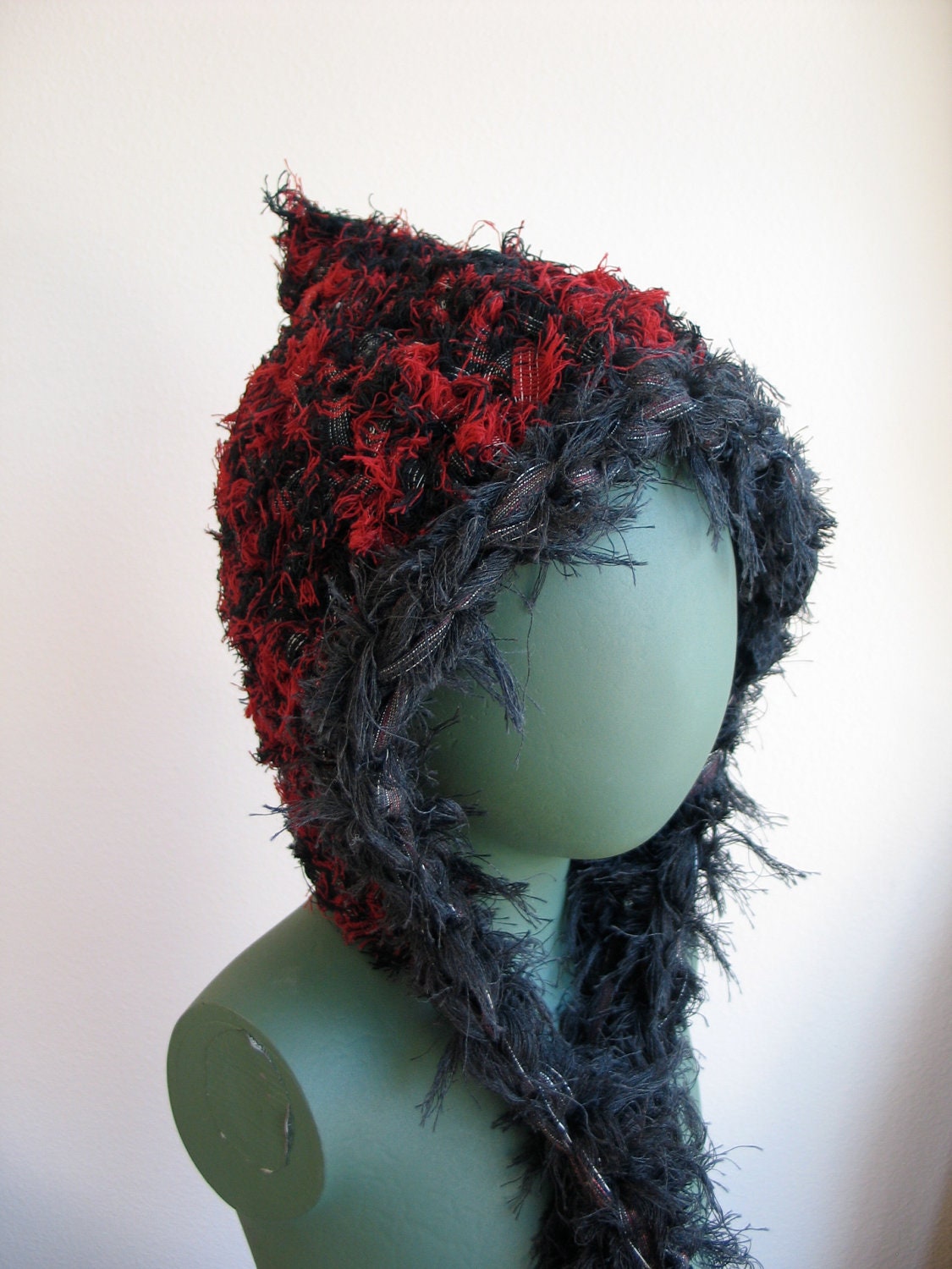 Ladybug Fairy Hood in Red and Black