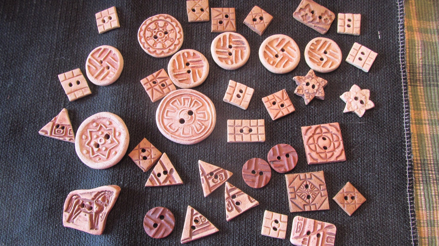 37 natural tone ceramic buttons Etsy Exclusive Sampler Sale