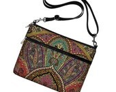 SALE Cute iPad Case,  Fits Ipad 4 3 2 1, New iPad Cover Fabric, New iPad Sleeve , iPad Bag Purse strap pocket paisley purple teal red (RTS)