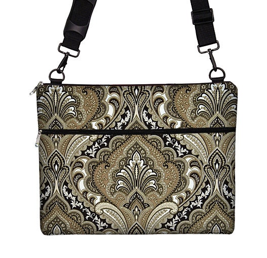 13 inch Laptop Bag for MacBook Pro 13" Case Sleeve Cover Mac Laptop Messenger Bag with Strap - Medallion neutral colors