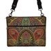 17 inch Laptop Bag for MacBook Pro 17" Case Sleeve Cover Mac Laptop Messenger Bag with Strap  - Paisley purple teal red