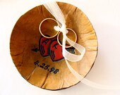 Personalized Wedding Ring Bearer Bowl Leather Hand Tooled
