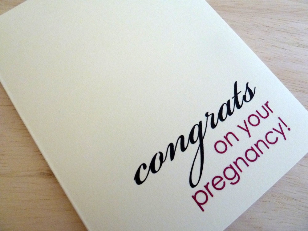 Funny Pregnant Greeting Card - Congrats on Your Pregnancy