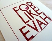 Love Card For Like Evah