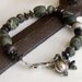 Rustic Jasper Bracelet with Jade and Sterling Silver ... Stone Age