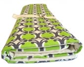 multi knitting needle organizer - lime and grey