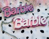 Barbie Acrylic Necklace in Confetti or Pink