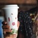 Ceramic Eco-Friendly Travel Mug - Cyclamen, Botanical Collection