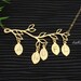 Grandma's Necklace, Five Initial Leaf Necklace, Family Tree Necklace, GOLD Monogram Jewelry, 5 Children, Up to 5 initials family necklace