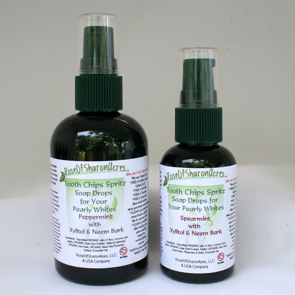 Neem Bark Tooth Chips Spritz - Soap Drops for Your Pearly Whites