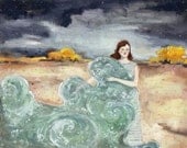she carried with her the sea - limited edition print of original oil painting