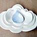 Ceramic Clouds Nesting trinket Bowls with Rain Drop