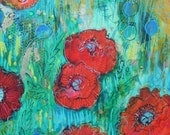 Wild Poppy Garden- Original painting by Maria Pace-Wynters