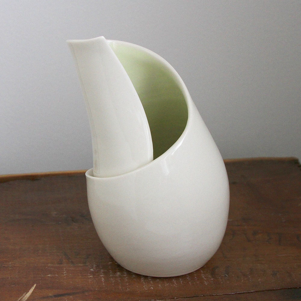 Sculpture Vase - Conversation Piece with Green Interior