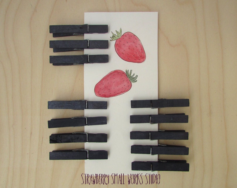 Hand-dyed Clothespins Navy Blue