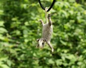 Tiny Possum Necklace - needle felted